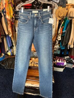 We The Free Mid Wash Slim Leg Jeans in Blue